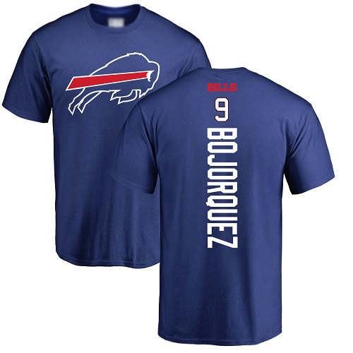 Men NFL Buffalo Bills #9 Corey Bojorquez Royal Blue Backer T Shirt